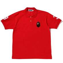 BAPE Men's Ape Head Patch Graphic Polo Shirt – Red - 紅色 - 查看 2