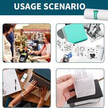 5-10-20Rolls Mini Printer Paper Thermal Sticker Paper Self-Adhesive Mini Thermal Receipt Paper Mini Photo Label Paper For Photos To-Do Lists Notes Black Text On White 57Mm Mini Printer Paper Compatible With Mini Printer - 57*25mm - View 5