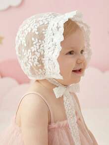 1 pieza Sombrero de cubo con adorno de encaje, estilo princesa. Sombrero de princesa bordado para salir - transparente - Ver 4