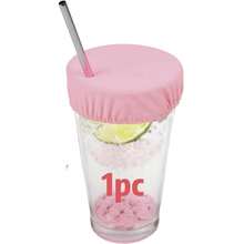 聚酯纤维饮料套，带吸管孔，可重复使用，保护派对饮品，弹性鸡尾酒杯口套，无需用电 - 彩色 - 查看 15