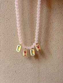 Handmade Beaded Colorful Multi-Pendant Necklace, Suitable For Summer Beach Vacation, Featuring Fish & Lobster Pendants - Beaded Necklace - View 6