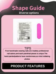 LIVENTO 10pcs Elevate Your Style With Long Handmade Acrylic Press On Nails Featuring 3D Cherry Sculptures, Hand-Painted Leopard Patterns, Glittering Star Designs, And Rhinestone Accents-Ideal For Feminine, Bold, And Eye-Catching Nails. - 杏色 - 查看 5