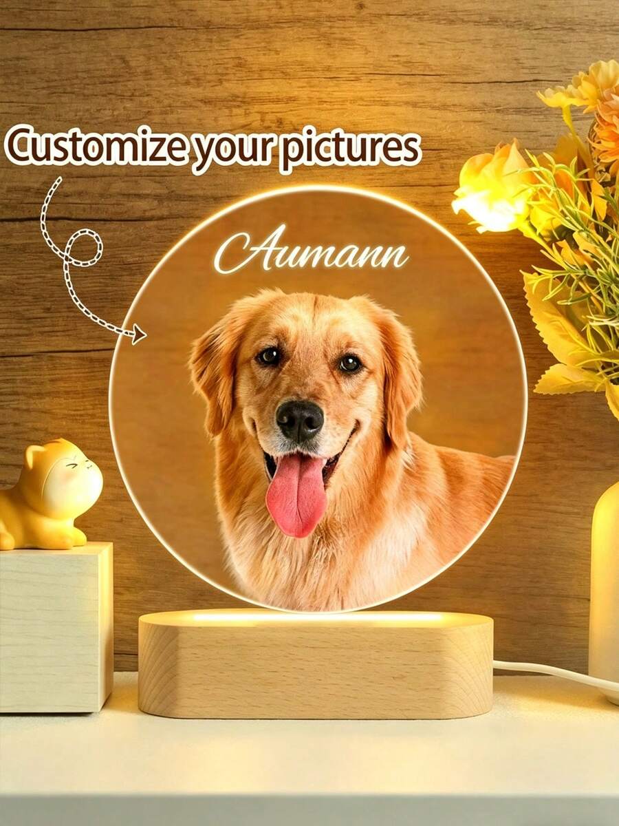 1件个性化宠物纪念礼品,狗狗纪念礼品,悼念逝去爱犬的宠物纪念礼品,狗狗纪念夜灯,定制狗狗纪念牌匾,猫咪纪念相框,宠物慰问礼品,USB接口笔记本电脑灯 - 彩色 - 查看 1
