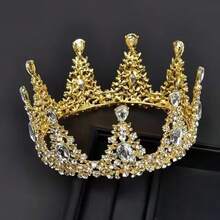 1 pieza Accesorio de pelo de novia colorido, Corona de reina, Elegante, Cumpleaños - 477 vueltas completas - Ver 14