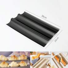 1个/2个不粘面包模具，法棍烤箱模具，可烤3根法棍，法棍盘38 x 25厘米，黑色烤箱法棍烤盘，非常适合制作自制法棍。 - 黑色 - 查看 10