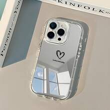 Phone Case: Lucky Love Suitable For IPhone 16 Pro Max/15Pro/14 PLUS/13/12/11/7PLUS/Xsmax/Xr Mirror Phone Case, Shock-Absorbing, Anti Slip, Lightweight, High-Quality Makeup Mirror Protective Phone Case For Men And Women,,Stay On With A Variety Of Styles To Make Your Phone The Center Of Attention - Style1 - View 6