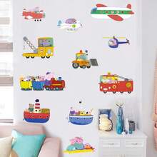 Peppa Pig Vehicle Creative & Fun Bathroom Stickers, Featuring Cartoon Characters Peppa And George. Adorable Waterproof Stickers For Bathroom, Kitchen, Living Room - XZPQ06 - View 7