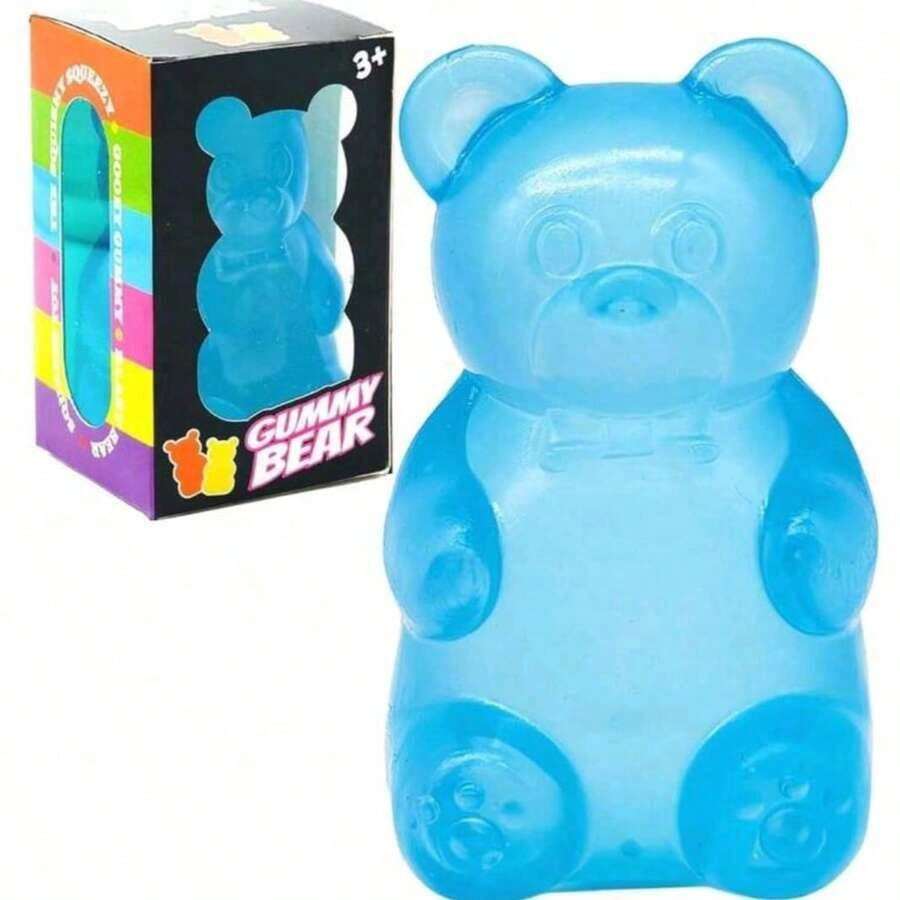 New Bear Shaped Squeeze And Release Toys, Slow Rebound Release Toys, Casual Holiday Gifts, High Aesthetic Dopamine Colors- Soft And Slow Back,Sticky Stress Relief Toy,Cute Stuff,Travel Portable Fidget Squeeze Toys,Squishy,Perfect For All Ages Austism,Ideal Holiday Gifts,Fun Cute Gift,Birthday Gifts,Easter Gifts,Halloween Gifts,Christmas Gifts,Christmas Stocking Fillers,Party Bag Fillers(Blue) - Màu tím - Xem 1