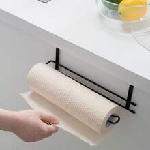 1pc Tissue Holder Kitchen Paper Towel Storage Black - Black - View 8