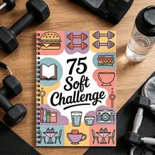 75 páginas de planificador de pérdida de peso de peso ligero, 104 páginas de diario de fitness con dibujos animados lindos, cuaderno de planificación de estilo de vida saludable con cuenta regresiva de 12 semanas - A5 - Ver 6