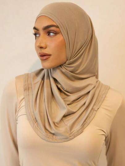 1pc Women's Soft Stretchy Headscarf Hijab, Islamic Head Wrap, Turban, Sleep Cap
