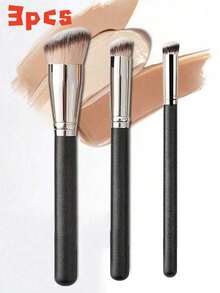 3/5件套化妆刷套装，包含粉底刷、遮瑕刷、眼影刷、腮红刷、散粉刷和3个天鹅绒化妆海绵，化妆刷套装，化妆刷套装，化妆刷套装，全套化妆刷套装，化妆刷套装，全套化妆工具套装，化妆刷套装，化妆刷套装，化妆礼盒套装，赠品，专业化妆刷，全套化妆工具 - 彩色 - 查看 11