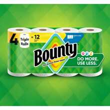 Bounty Brand White Tearable Kitchen Paper Towels, With Strong Water Absorption, Are Packed In Three Layers Per Roll, With 123 Sheets Per Roll. - Default - View 1