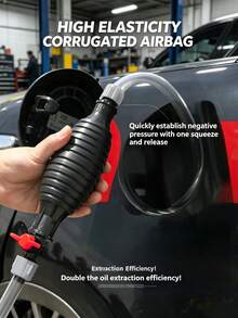 二合一手动油泵，鱼缸换水器，吸油换油一体机，一泵搞定，汽车/卡车油箱吸油管，内置流量开关油泵吸油软管，第五代全套+3米软管升级版高流量手动泵 - 彩色 - 查看 6