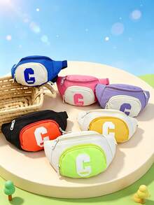 1pc This Stylish, Color-Blocked, Adorable Mini Waist Bag Features A Unique Design Suitable For Various Occasions. Versatile And Versatile, It'S Perfect For Outdoor Activities, Playtime, Commuting, And More, Making It The Perfect Gift For Teenagers. - Multicolor - View 2
