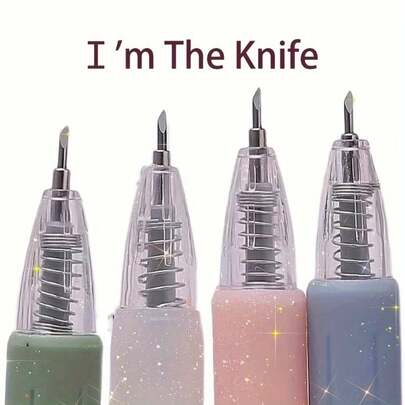 20pcs Retractable Utility Knife Pen - Press To Extend Precision Cutting Blade, Suitable For Paper, Card Making And Unboxing, Made Of Durable PP Material