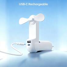 JISULIFE Handheld Mini Fan, 3-In-1 USB Rechargeable Portable Fan [12-19 Hours Battery Life] With Power Bank & Flashlight, Pocket Design For Travel/Summer/Concert/Eyelashes, Gift For Women - Multicolor - View 4