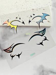 2pcs Eyeliner Tattoo Stickers, Temporary Eye Makeup Stickers, Suitable For Daily Wear, Festivals, Parties, Concerts, Easy To Remove - Multicolor - View 6