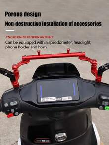 Motorcycle/Electric Bike Multifunctional Expansion Bracket, Universal Aluminum Alloy Expansion Bar, Motorcycle Modification Accessory, Modification Navigation Phone Holder, Multifunctional Handlebar Balance Bar, Suitable For Motorcycle And Electric Bike Modification, Add Phone Holder, Action Camera, External Lights, Hooks, Etc. - A - View 13