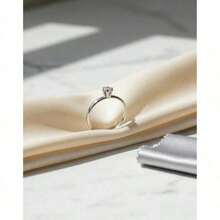 Stainless Steel Ring In Silver Solitaire With Colored Zirconia Stone, 4mm, For Graduation Or Debutante Parties. - Pink - View 4