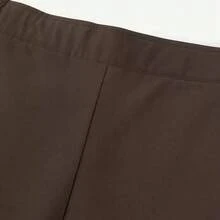 Adidas 女士寬鬆復古薄絨運動長褲 - 棕色 - 查看 3