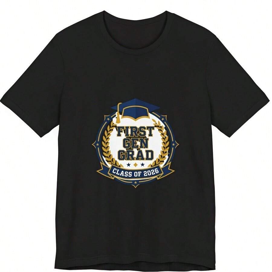 First Genss Gradss Tee _ Classss Of 2026, Graduationssss Shirt - Negro - Ver 1