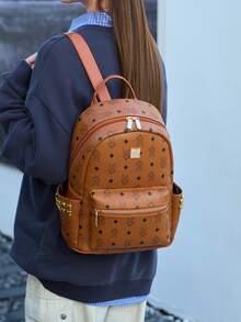 [Fashionable Cool Rabbit*Luxury Texture]All-Around Versatile For Commuting, School, And Street Style. Layered Storage: Main Compartment, Front Zipper Pocket, Side Pockets, Can Neatly Store Phone, Water Bottle, Cosmetics, Etc.; Comfortable To Carry: Widened Shoulder Straps, Top Handle, Won't Cause Pain Even With Long-Term Use. Students Radiate Vitality, Professionals Exude Elegance; The Perfect Choice For Gifting To Friends Or Rewarding Yourself - Multicolor - View 3