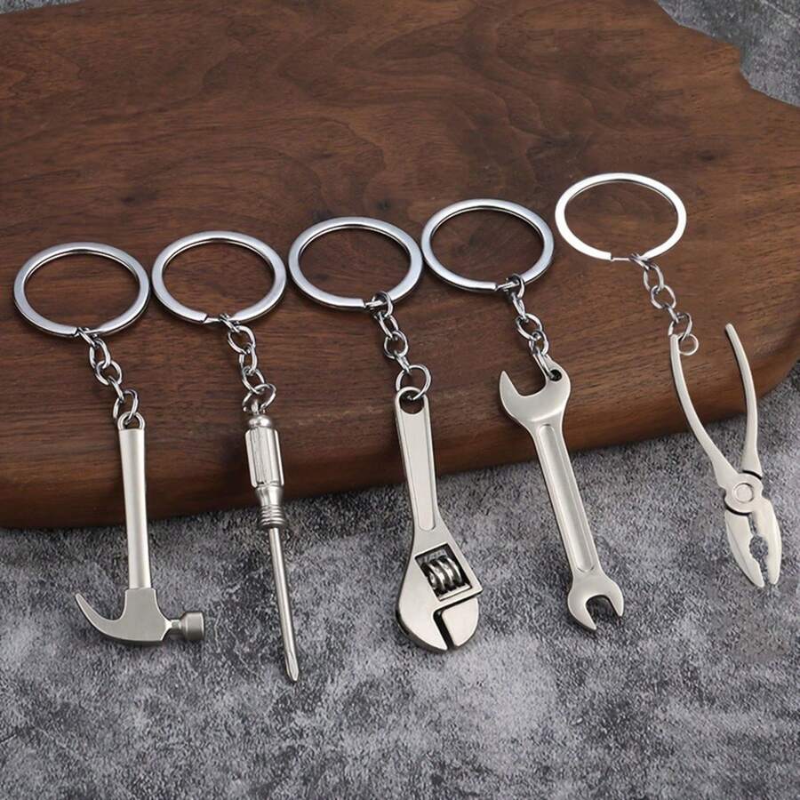 Bộ móc khóa dụng cụ mini, chất liệu hợp kim nhôm, thiết kế phong cách đường phố, mặt dây chuyền móc khóa đa chức năng, món quà hoàn hảo cho nam và nữ. - Nhiều màu - Xem 1