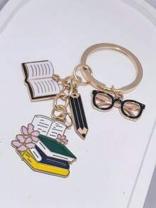 Série de Formatura: Pingente de Boné de Formatura, Pingente de Livro, Pingente com Tema de Volta às Aulas, Pingente de Mochila, Pingente, Memorabilia Inspiradora do Campus, Acessórios de Bolsa, Pingente de Celular, Presente de Aniversário, Presente Criativo, Presente de Volta às Aulas, Pingente de Casal, Pingente de Viagem, Chaveiro. Presente Perfeito para Namorada - Multicolorido - Visão 7