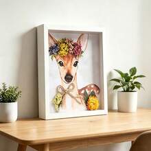 1pc 8x10 Inch White Wooden Shadow Box Frame, 3cm Deep 3D Blank Frame For Art Display, Handmade DIY Craft Frame, Suitable For Home, Office, Mother's Day, Easter, Graduation Gift - 1pc White Wooden Frame - 10 Inches - View 2