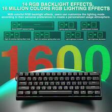 AULA Win60 HE 60% 可定制游戏磁力开关键盘，RGB，8K Hz 轮询率，0.02mm 触发精度，霍尔效应磁力开关，热插拔开关，垫片静音结构，可调节 RT，专为 FPS/MOBA 竞技游戏玩家设计。 - 查看 5