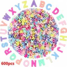 200-600顆大字母珠混色裝 - 多色塑料字母 A-Z，適用於珠寶製作、手鍊、項鍊、鑰匙圈、鞋帶與手工藝品 - 鮮豔派對裝飾、手工珠、鑰匙圈配件、創意設計、珠寶製作材料 - 彩色 - 查看 11