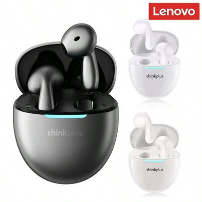  Lenovo LP48 Bluetooth Earphone HiFi Half In-ear Sports Earbuds Wireless Bluetooth Music Gaming Headsets Metallic Texture Original Lenovo Bluetooth Headphones
