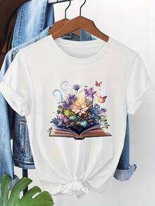 Women T-Shirts - [White] - View 11