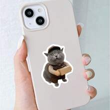 50张可爱职业装扮猫咪贴纸，逼真趣味小猫咪美学防水乙烯基贴纸，卡哇伊动物贴纸，适用于笔记本电脑、水杯、手机、滑板、日记本、剪贴簿 - 50個可愛的職業裝扮貓咪貼紙 - 查看 5