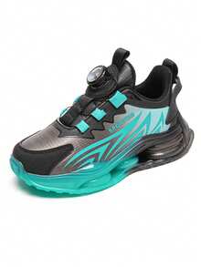 Zapatos deportivos de suela blanda y ligeros para niños, zapatos de running de piel de PU para todas las estaciones, zapatos casuales de estudiante con ajuste de moda, zapatos planos, zapatos de skate para niños grandes, zapatos de viaje adecuados para actividades interiores y exteriores - verde menta - Ver 7