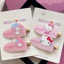 SANRIO 2 chiếc phụ kiện và kẹp tóc hoạt hình Hello Kitty mới, quà tặng Ngày Valentine cho bé gái. Nhiều nhân vật hoạt hình khác nhau, phụ kiện tóc hoạt hình Kuromi Nhật Bản, kẹp tóc bên hông, phụ kiện tóc cho Giáng sinh, tiệc cưới, họa tiết hoạt hình Hello Kitty. Những sản phẩm này cũng thuộc bộ sưu tập phụ kiện tóc dành cho nữ. - kẹp tóc - Xem 20