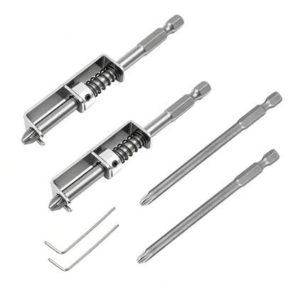 1pc Spring-Loaded Screwdriver Clip, Designed With Spring Clamp To Prevent Dropping, Ergonomic Single-Handed Use With Locking Mechanism