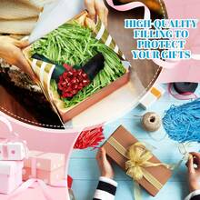 10g/20g/30g/50g/100g Multi-Color Raffia Shredded Paper Filler, Suitable For DIY Valentine's Day Candy Boxes, Birthday And Wedding Gift Boxes, Creative Packaging Decorations, School Supplies, Food Bags, Food Boxes For Candy, Chocolate, Cookies, Etc. - Multicolor - View 6