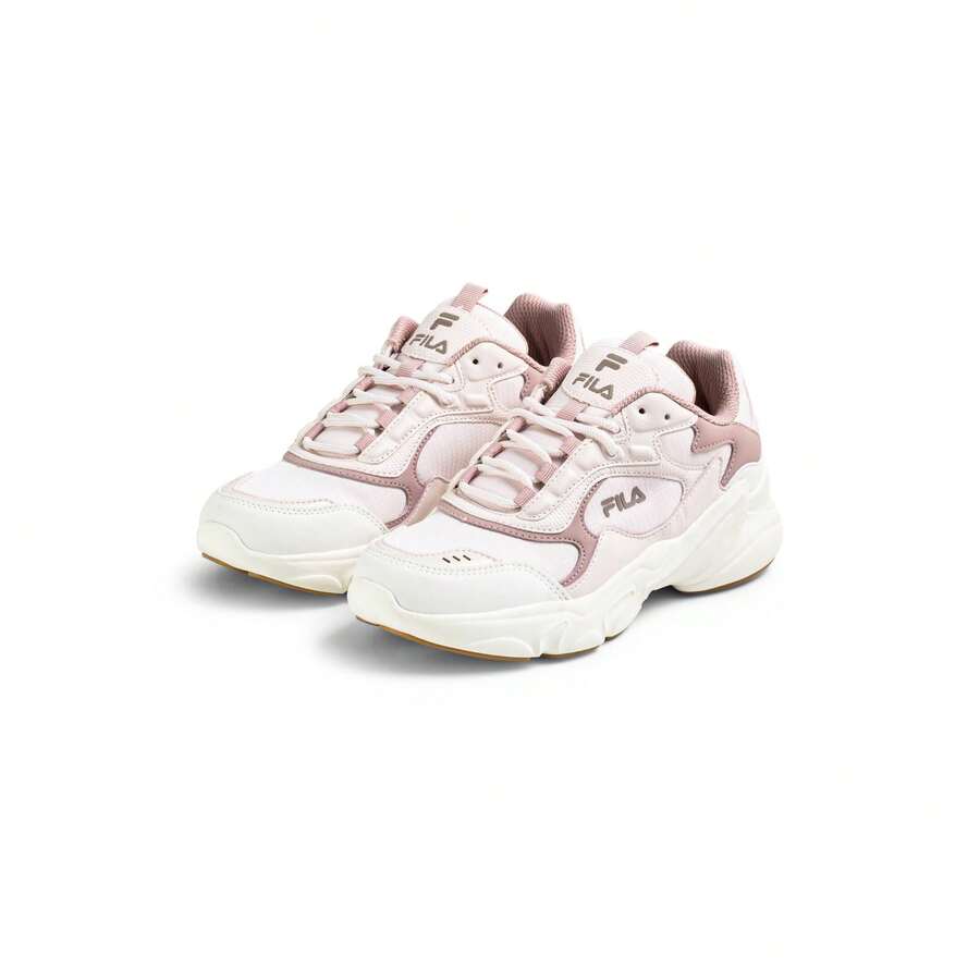 FILA Baskets lifestyle pour femmes, modèle Collene A Wmn, baskets rétro épaisses avec tige en synthétique et textile, fermeture à lacets et semelle en caoutchouc - Rose bonbon - View 1
