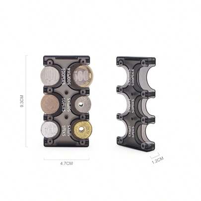 1 Portable Coin Case, Coin Holder, Can Be Used In Coin Parking, One-Handed Access, Coin Wallet, Coin Sorting Case, Holds Up To 2830 Yen, Money Clip For Gacha Machines