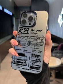 賽車塗鴉圖案手機殼，霧面防摔相機保護手機套，適用於 iPhone 11, 12, 13, 14, 15, 16 Pro Max X, XS, XR, 16e, 15 Plus, Galaxy A03, Galaxy A05, A05S, A12, A14, A15, A32 4G 5G, A35, A52/A52s 5G, 適用於 OPPO - 彩色 - 查看 5
