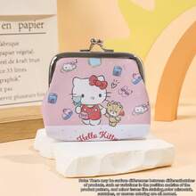 SANRIO 1 pieza Monedero mini lindo de Hello Kitty, con un diseño compacto y adorable con decoración de personaje de gato de dibujos animados, un artículo esencial diario exquisito con un estilo súper lindo - Multicolor - View 10