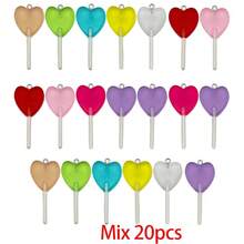 1pack Mixed Colorful Lollipop Resin Charms, 3D Sweet Candy Shaped Pendants For DIY Jewelry Making Accessories, Necklaces Earrings Keychains Decor With Eye Pin - Multicolor - View 7