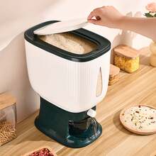 22.05Lb Golden Medal Automatic Rice Container With Measuring Cup | Large Capacity, Moisture-Proof And Airtight Rice Container, Perfect For Storing Rice, Grains, Flour, Kitchen Essentials, And Pet Food For Cats And Dogs. - View 8