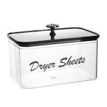 Laundry Room Storage & Organization Containers, Transparent Plastic Laundry Detergent Pods Storage Box And Dryer Sheet Canister (With Lids), Includes Labels For Detergent, Powder, Dryer Balls, Dryer Beads, Suitable For Dorm, Bathroom, Also Can Be Used As Room Decor - Multicolor - View 9