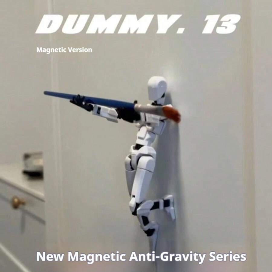 1pc Magnetic Jointed Doll Doll, Lucky 13 Posable Figure, 3D Printed Movable Joints, Stress Relief Doll, DIY Action, Simulation Combat Doll Doll, Birthday/Holiday Gift