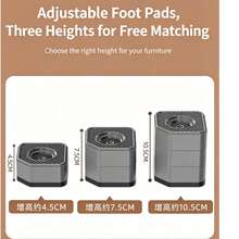 4 Miếng đệm chân máy giặt chống rung, chống trượt, giảm chấn, giảm tiếng ồn, bằng cao su chống trượt, miếng đệm chống rung đa năng, thảm chống rung, bộ ổn định máy giặt. - 4 màu xám - Xem 5