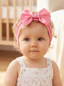 6pcs Newborn Candy Color Bow Headbands, Soft & Skin-Friendly Baby Hair Accessories, Suitable For Daily Wear In All Seasons - Multicolor - View 5