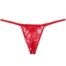 Men's Thongs G String Sexy Lace Gay  Underwear Briefs Man Jockstrap T Back Underpants  Pouch Breathable PantiesHT170 - màu đen - Xem 3
